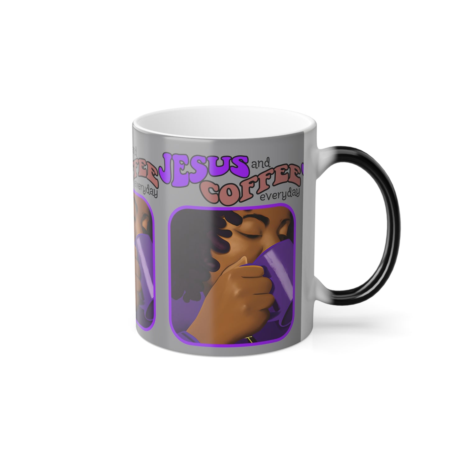 Beautiful Grey Color Morphing Mug, 11oz